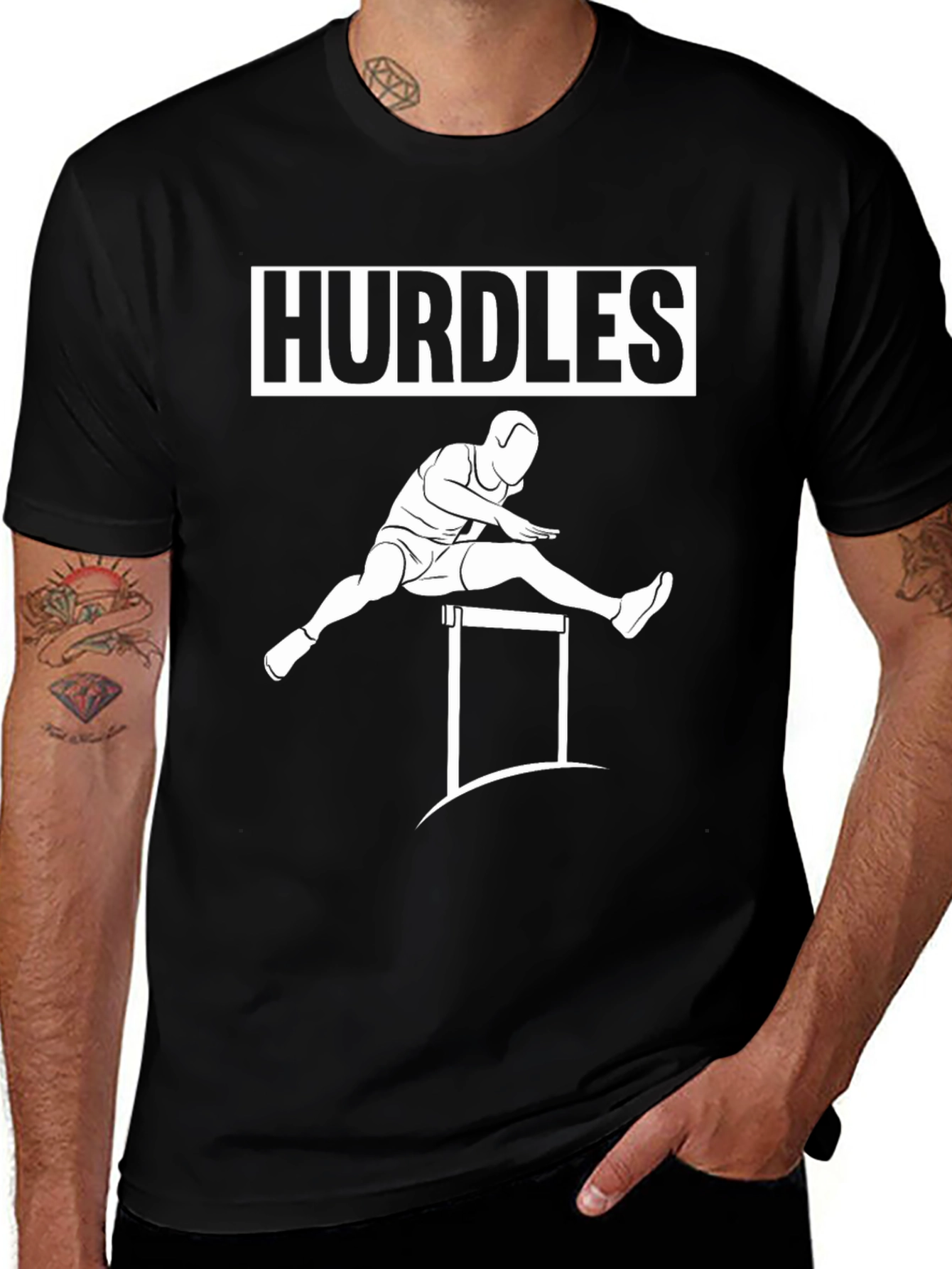 Hurdles Graphic T-Shirt - Athlete Design