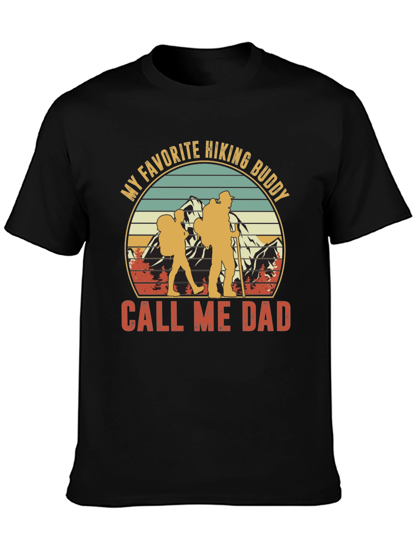 Hiking Buddy Dad Graphic T-Shirt