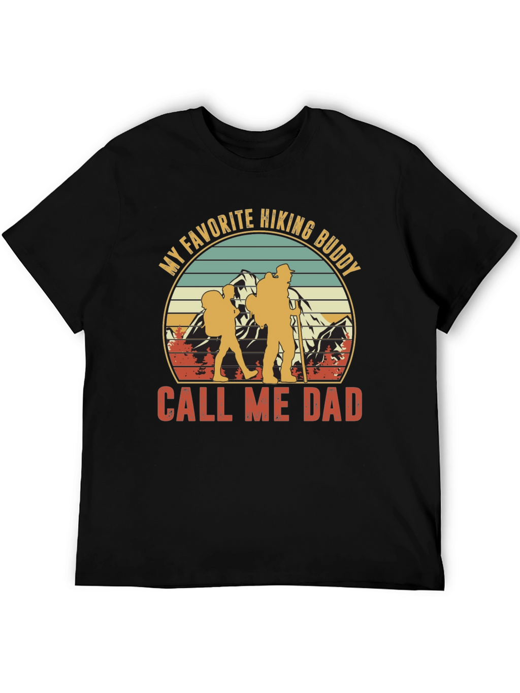 Hiking Buddy Dad Graphic T-Shirt