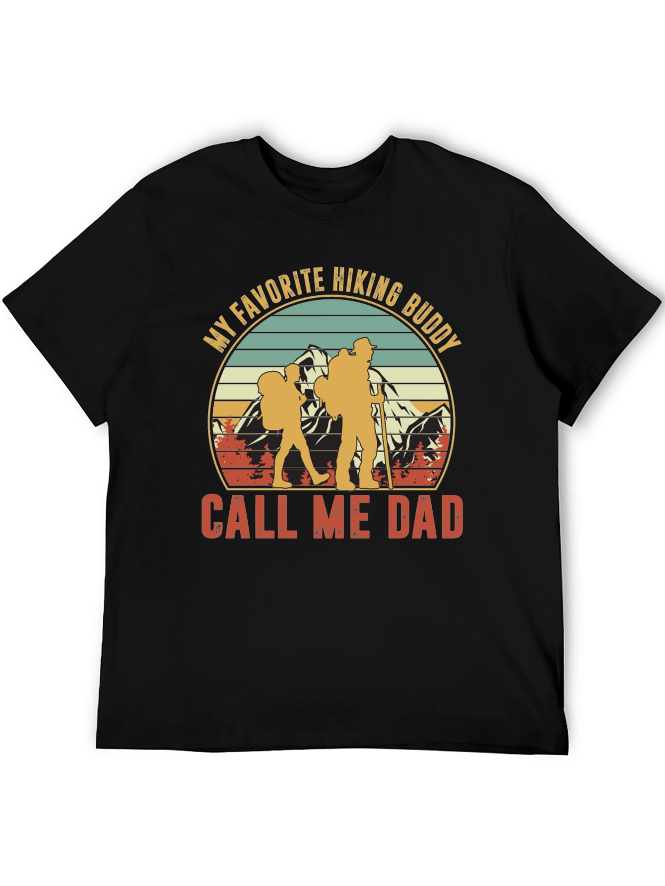 Hiking Buddy Dad Graphic T-Shirt