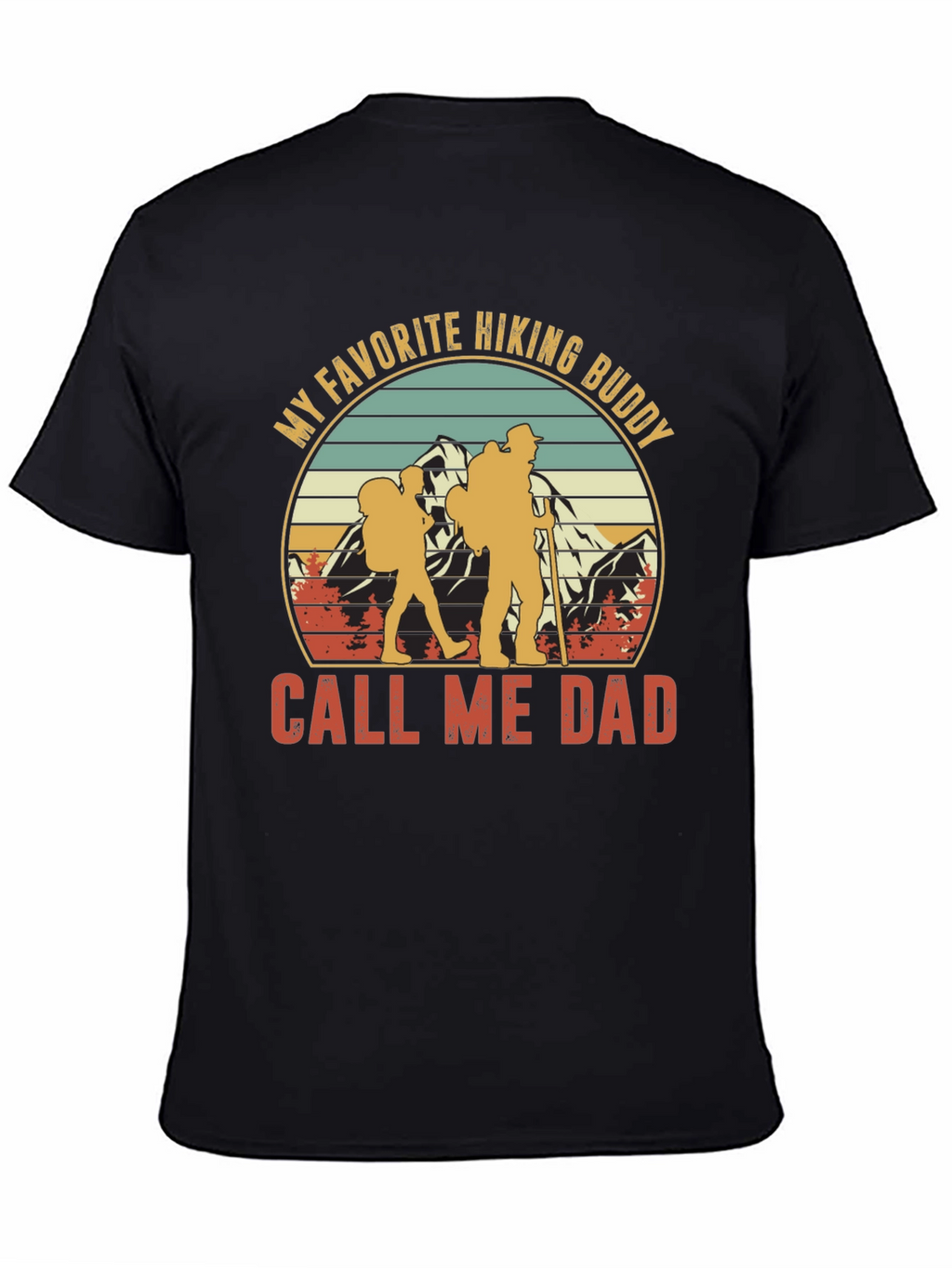 Hiking Buddy Dad Graphic T-Shirt