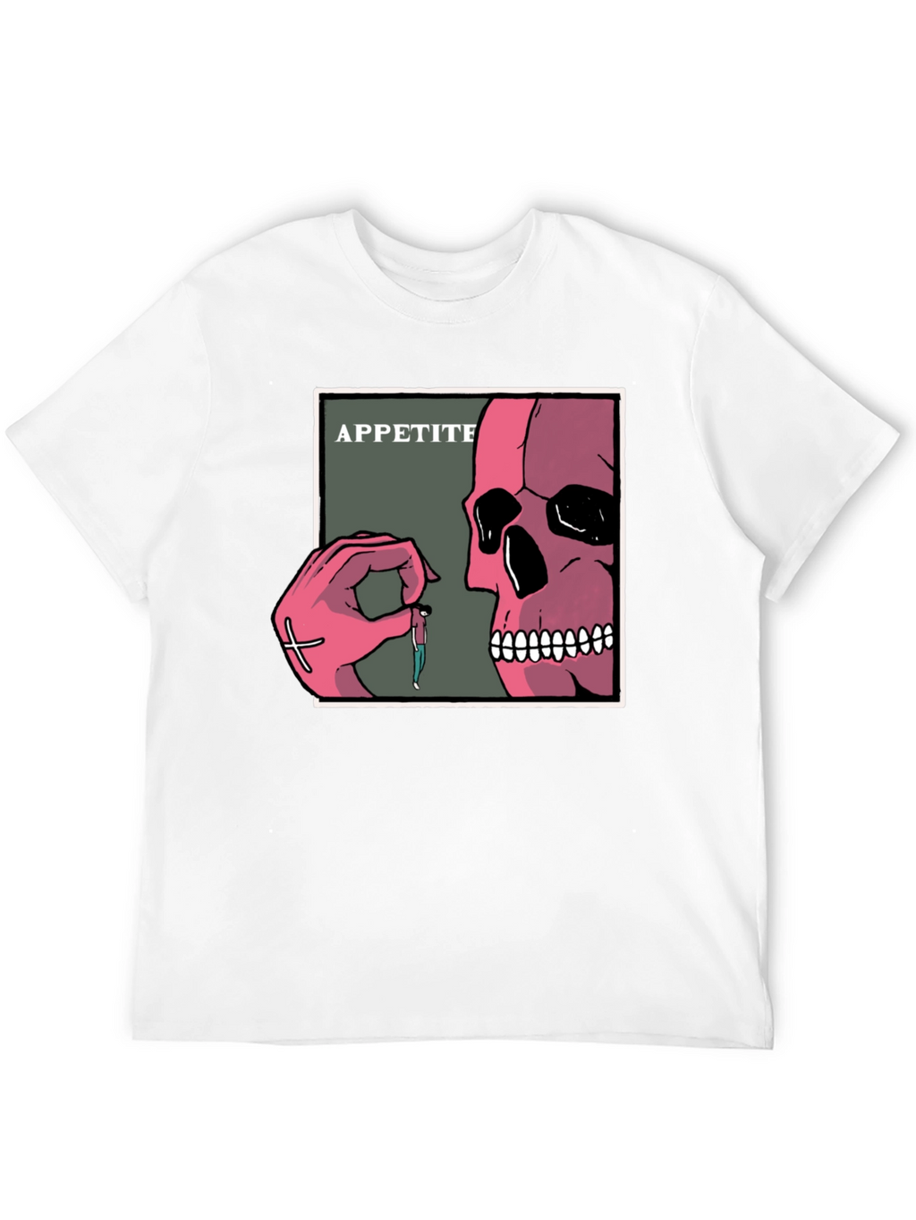 Appetite Graphic T-Shirt - Skull Hand Design