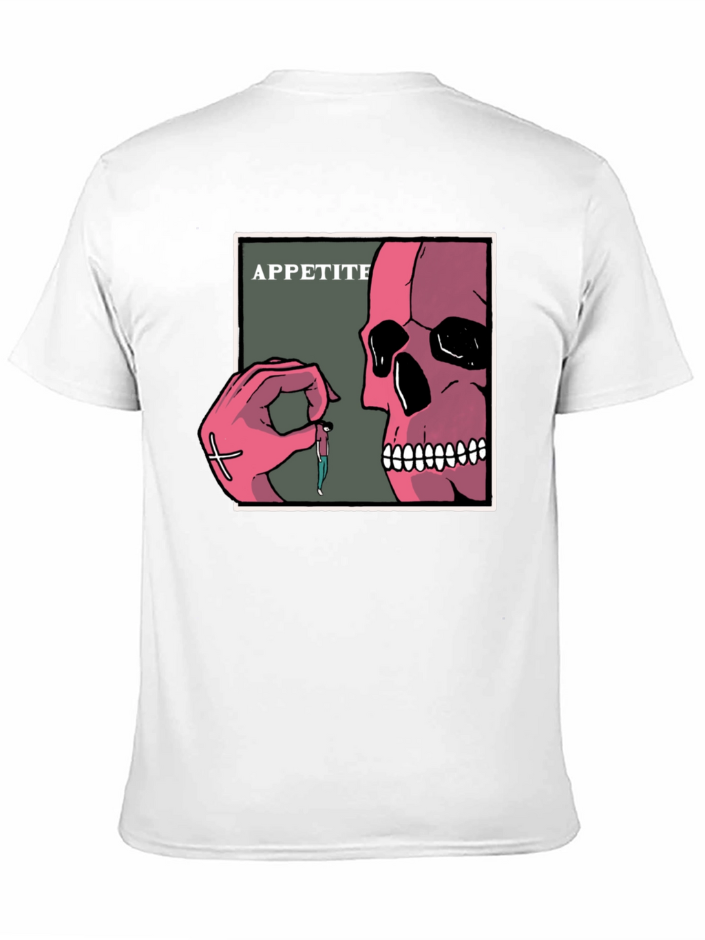 Appetite Graphic T-Shirt - Skull Hand Design
