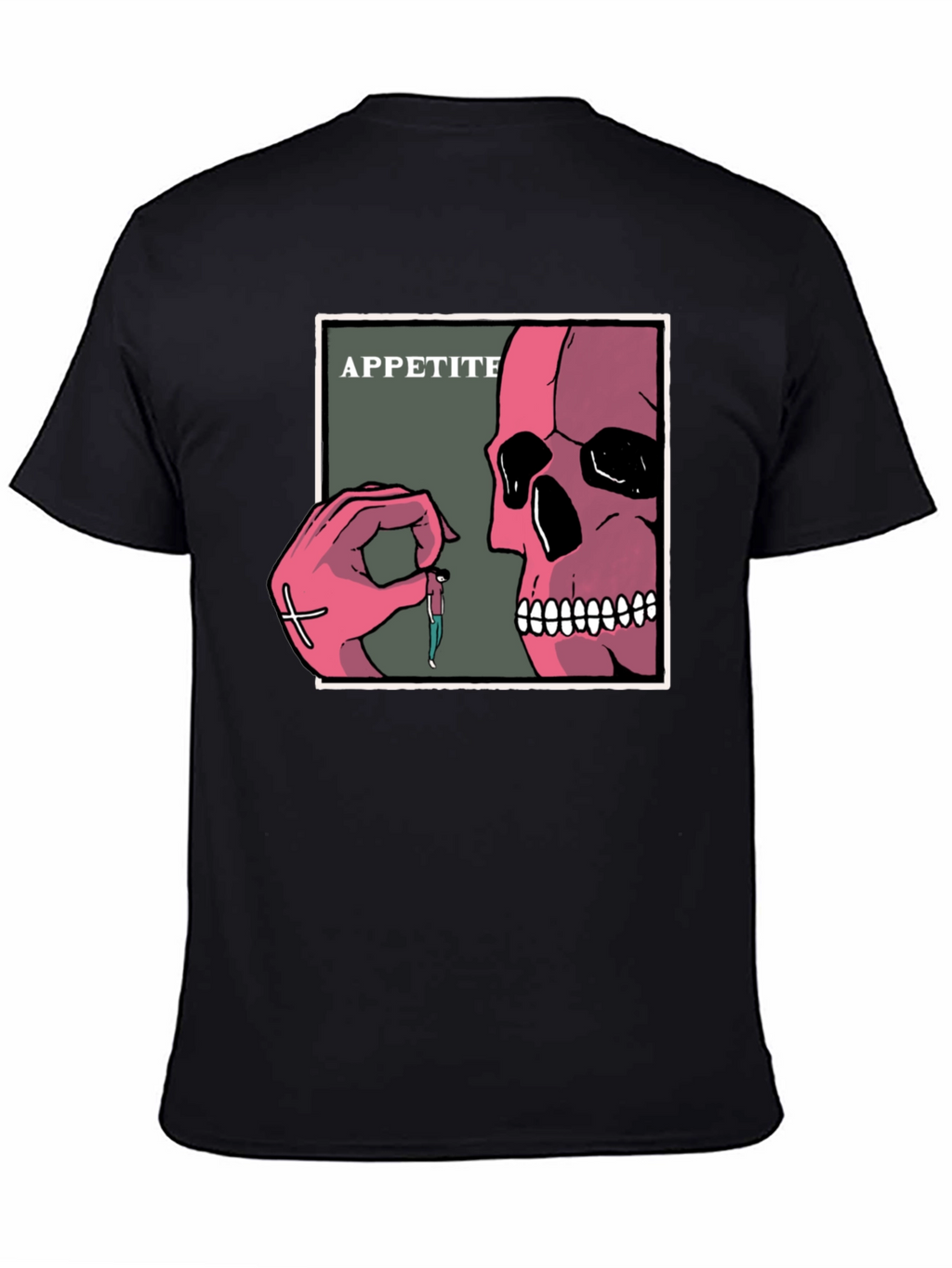 Appetite Graphic T-Shirt - Skull Hand Design