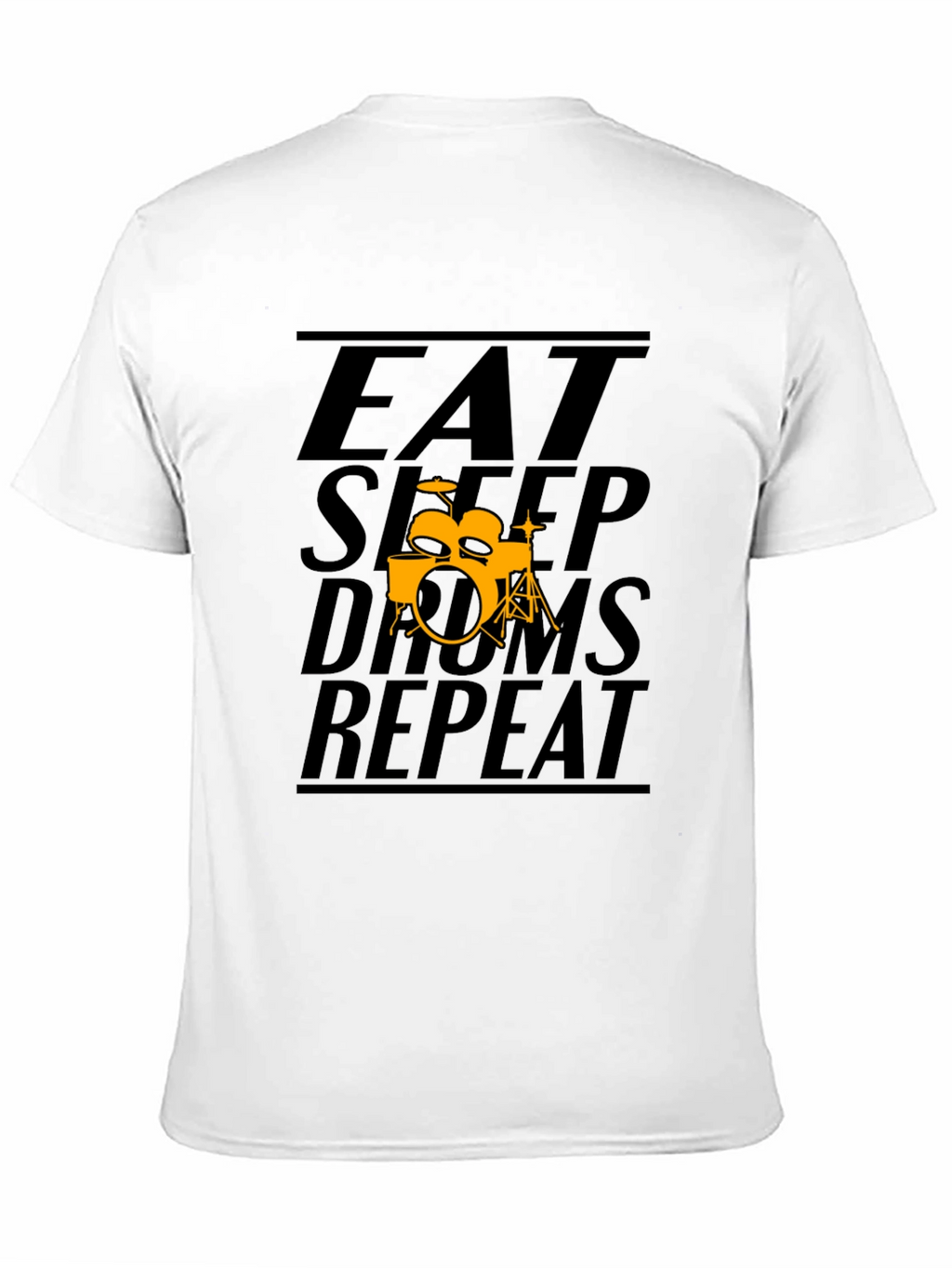 Eat Sleep Drums Repeat Black T-Shirt
