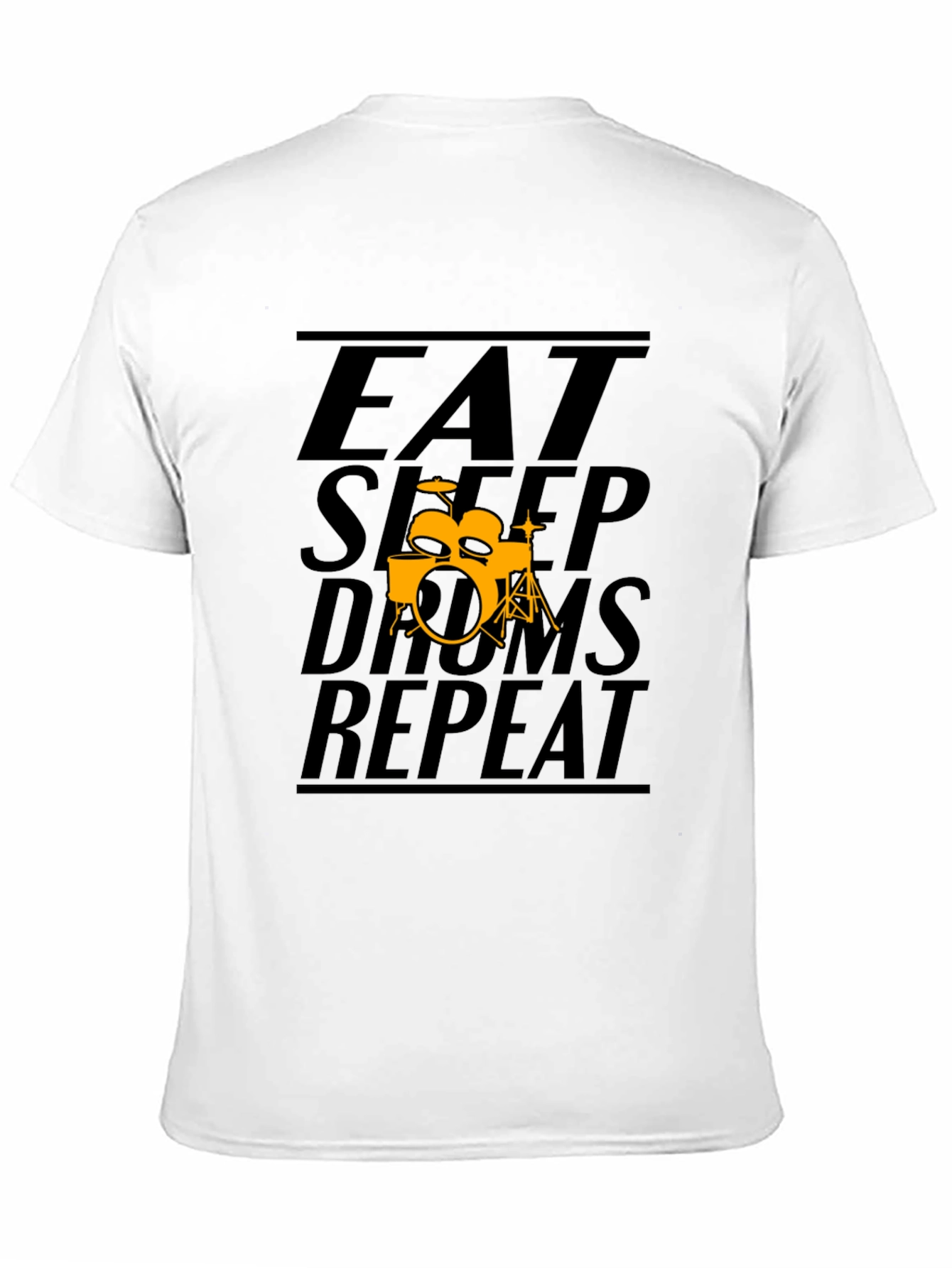 Eat Sleep Drums Repeat Black T-Shirt
