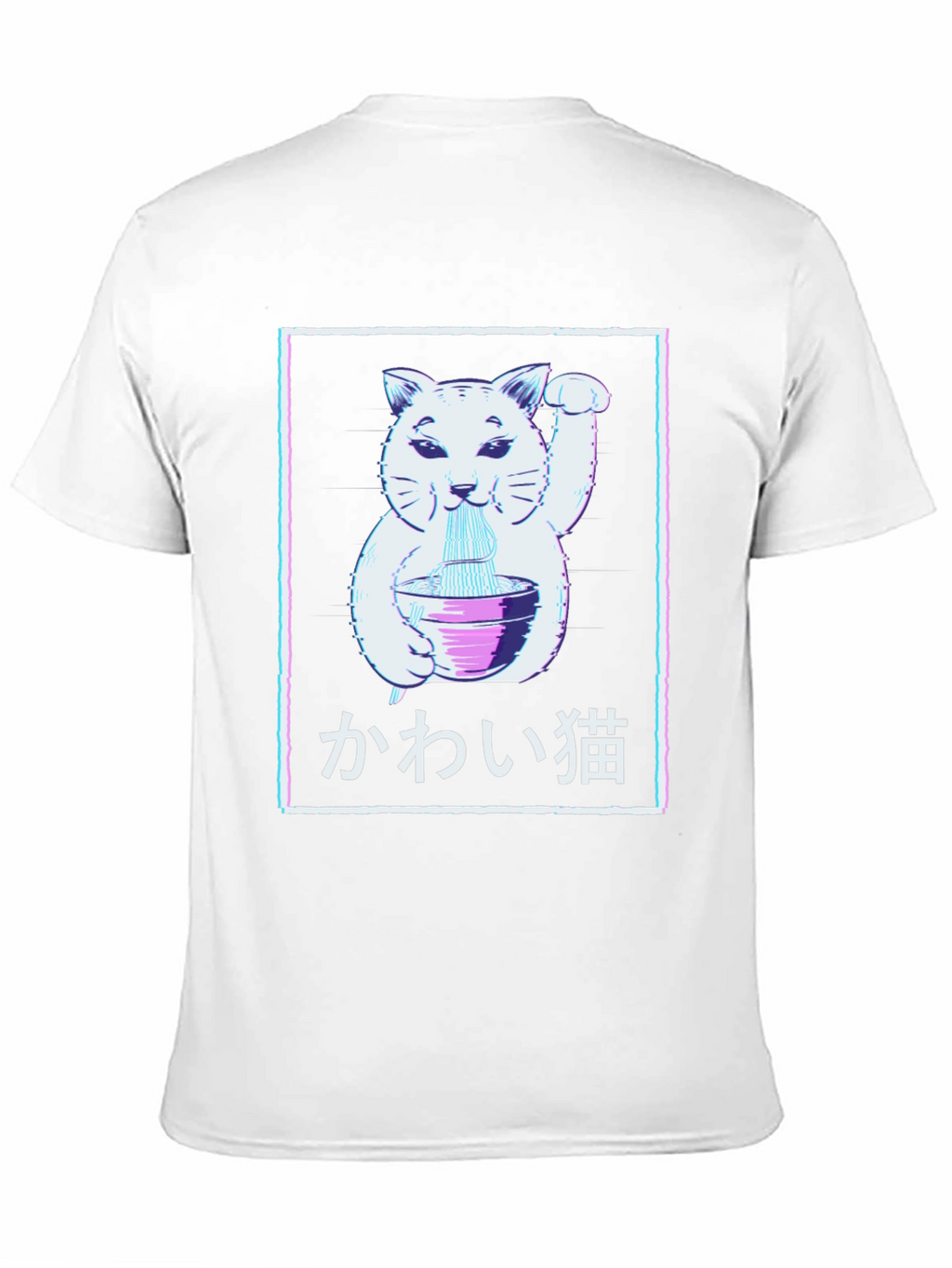 Kawaii Cat Ramen T-Shirt - Lucky Cat Noodle Tee