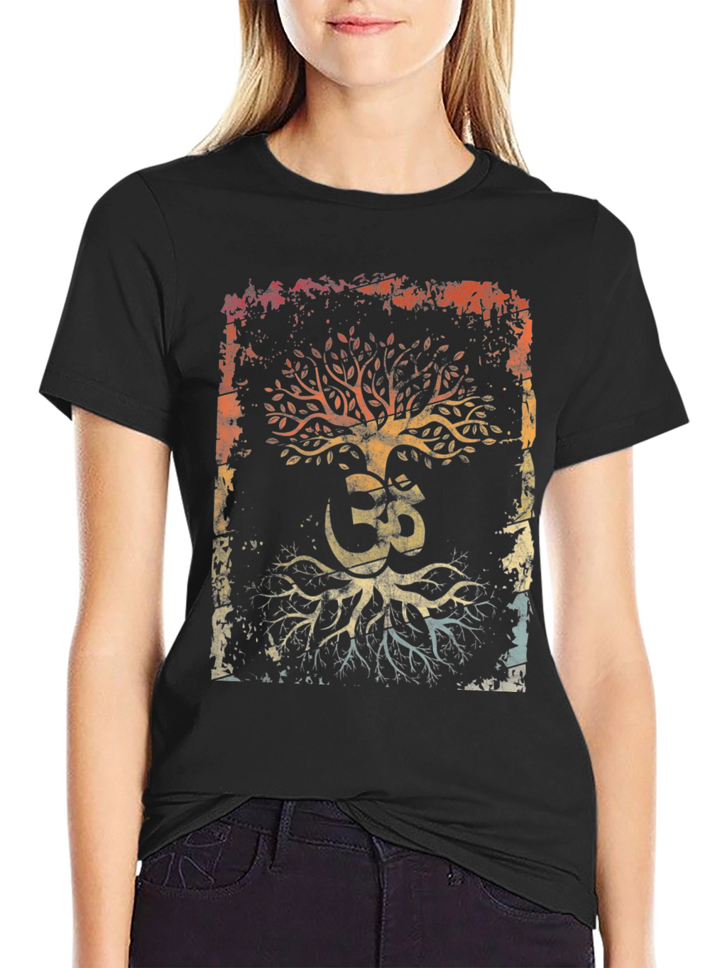 Tree of Life OM Symbol Graphic T-Shirt
