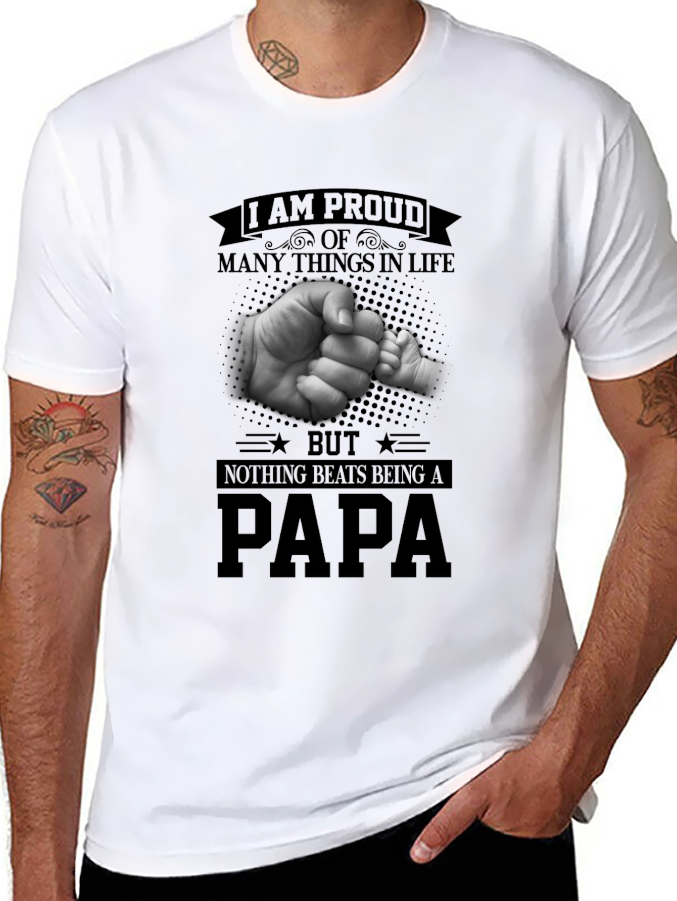 Proud Papa T-Shirt - Fathers Day Gift