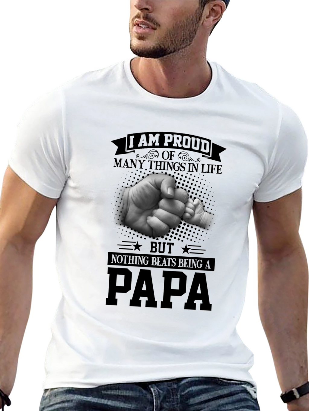 Proud Papa T-Shirt - Fathers Day Gift
