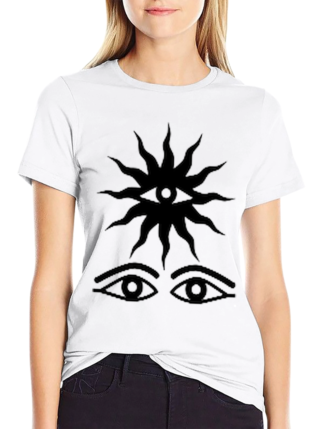 Mystic Eye Graphic Tee - Black Cotton