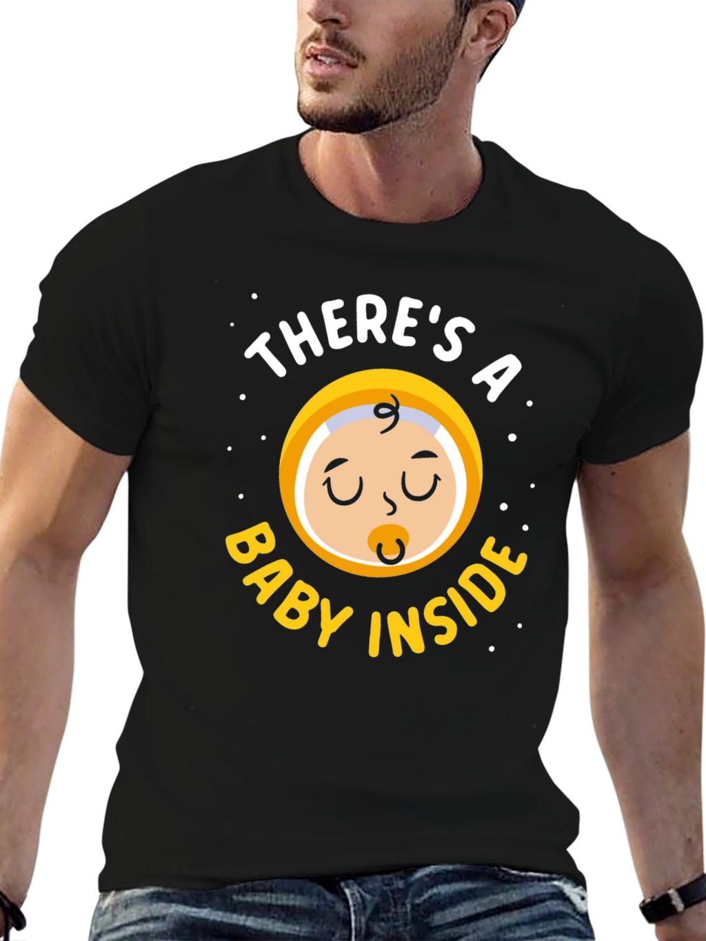Theres a Baby Inside T-Shirt - Maternity Tee