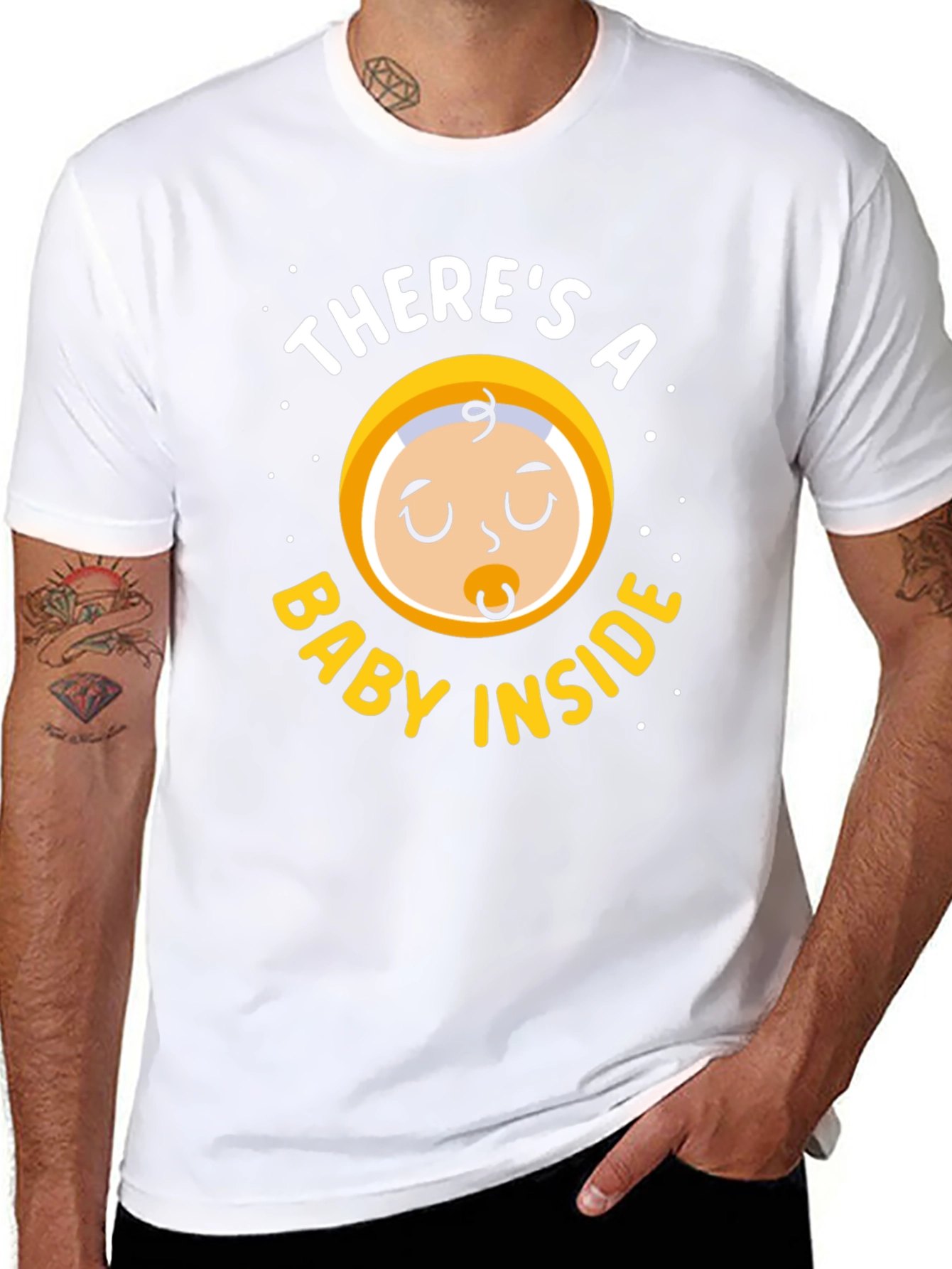 Theres a Baby Inside T-Shirt - Maternity Tee