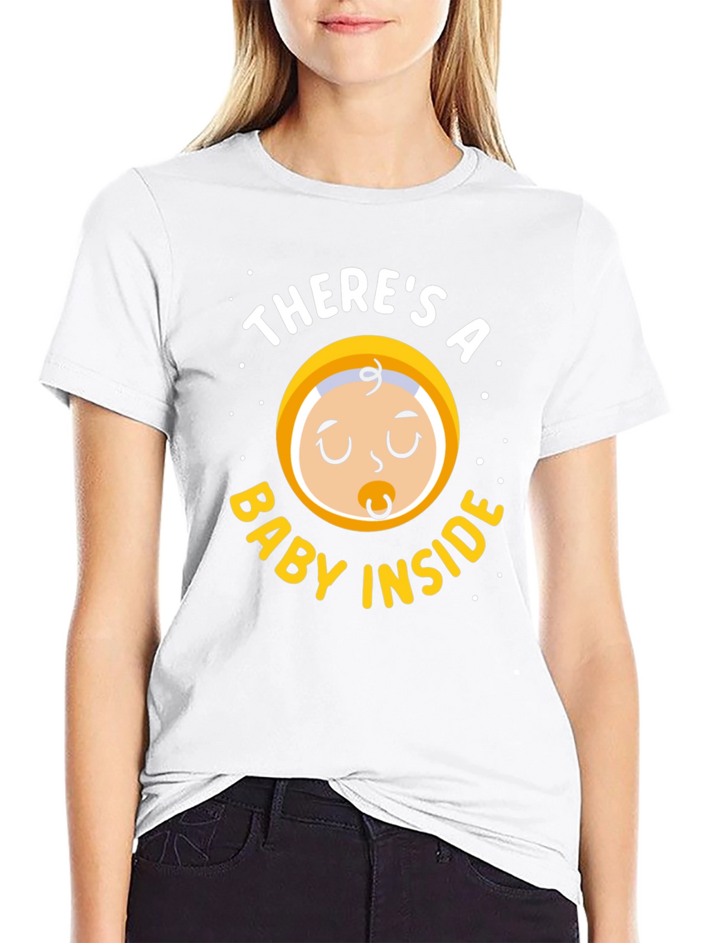 Theres a Baby Inside T-Shirt - Maternity Tee
