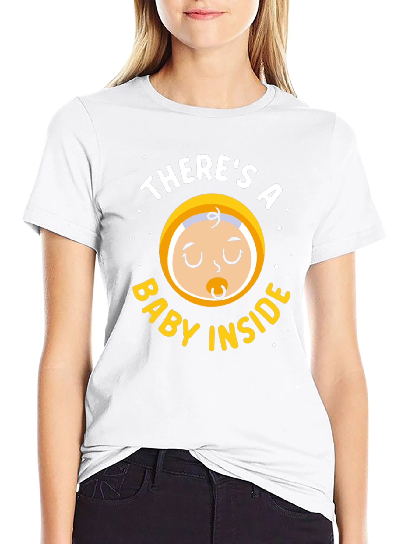 Theres a Baby Inside T-Shirt - Maternity Tee