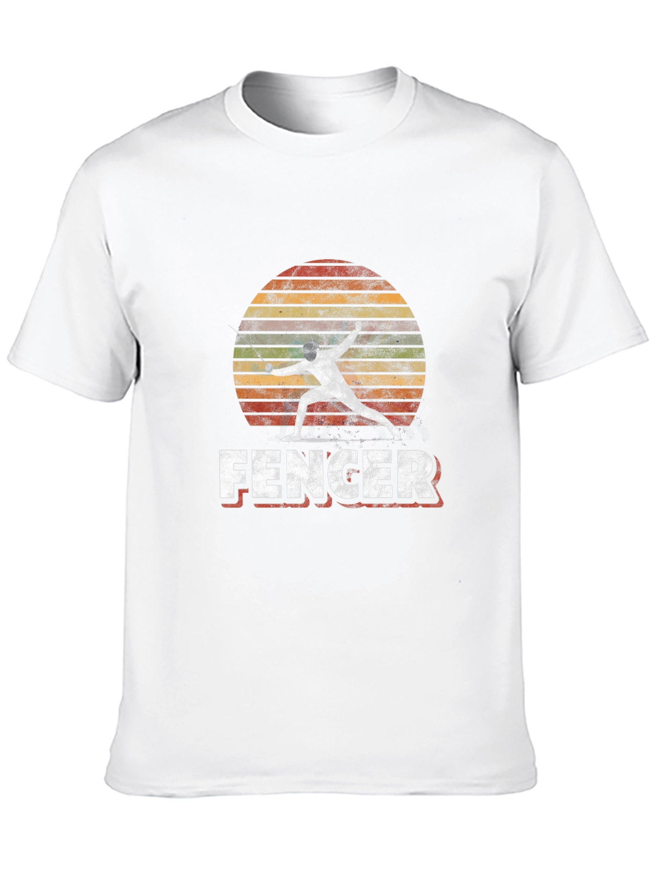 Fencer Retro Sunset Graphic T-Shirt
