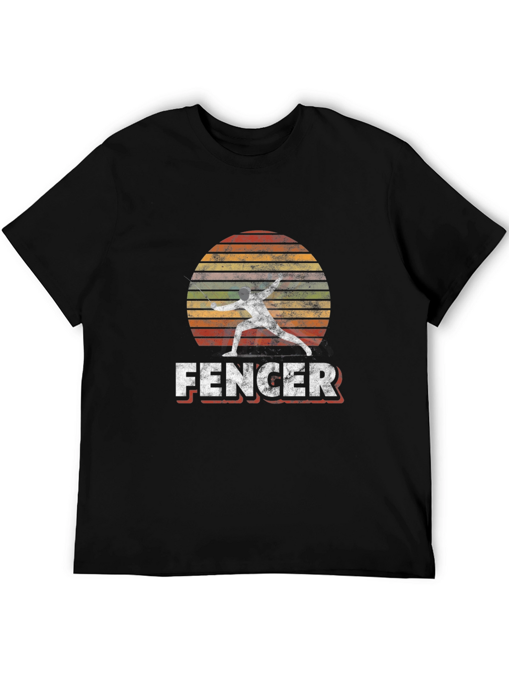 Fencer Retro Sunset Graphic T-Shirt