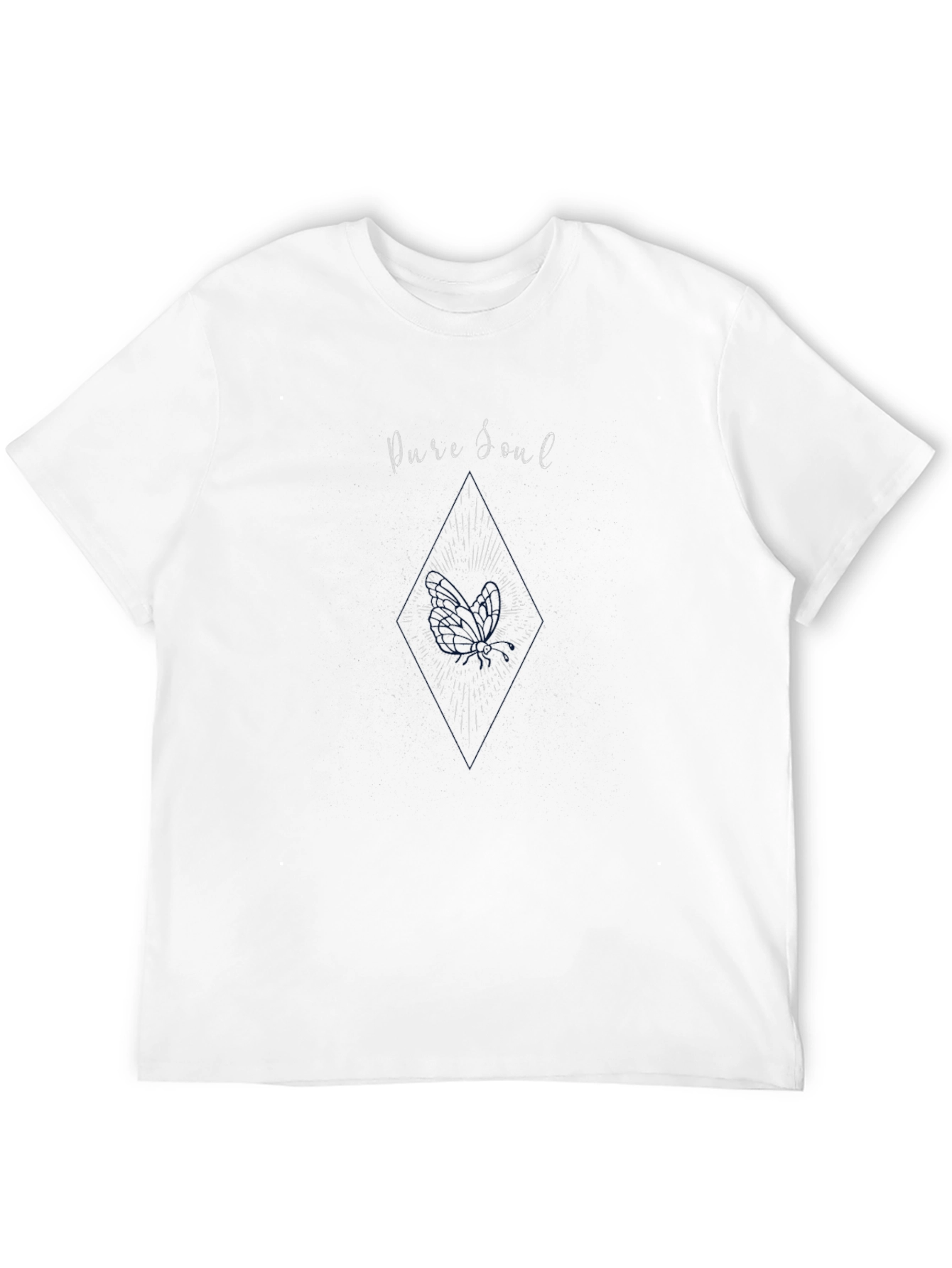 Pure Soul Graphic Tee - Black Cotton Comfort