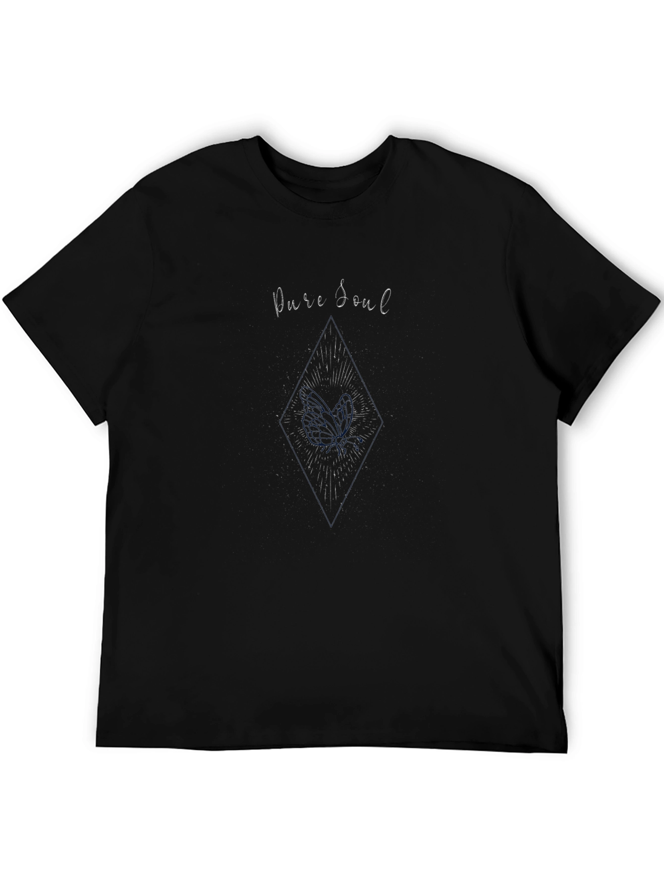 Pure Soul Graphic Tee - Black Cotton Comfort