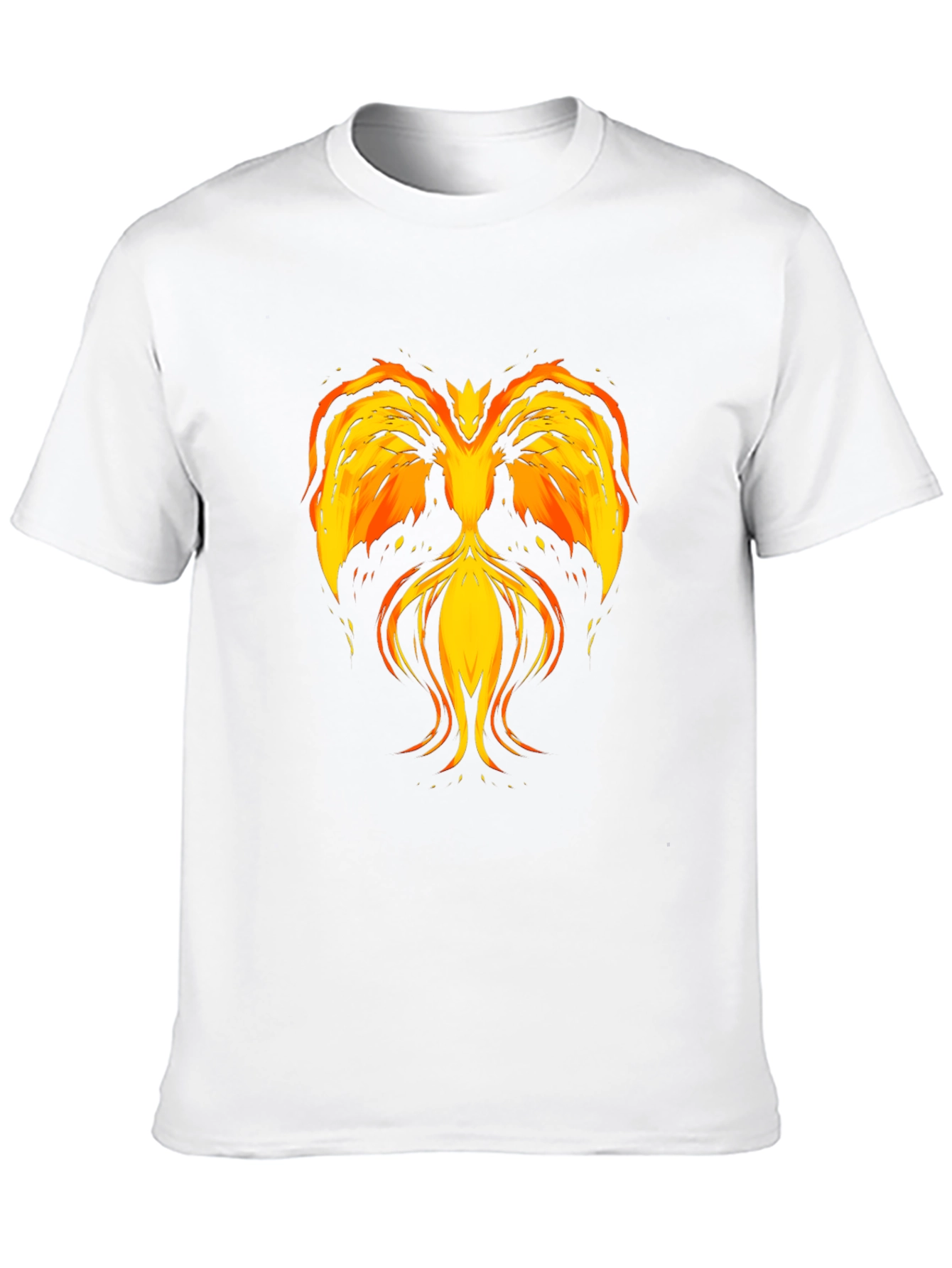 Fiery Phoenix Graphic T-Shirt - Black