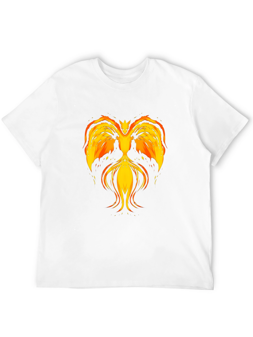 Fiery Phoenix Graphic T-Shirt - Black