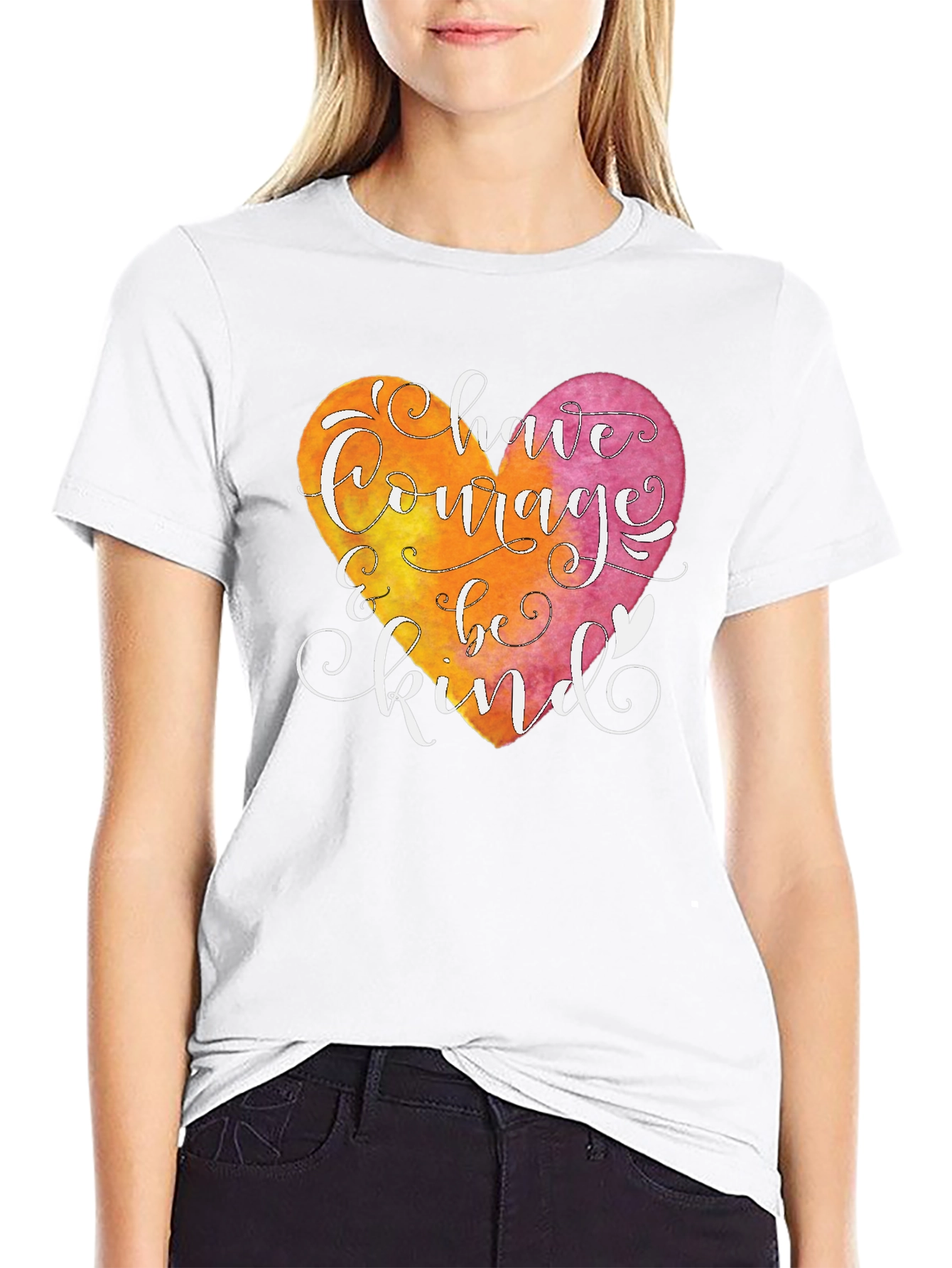 Courage and Kindness Heart T-Shirt