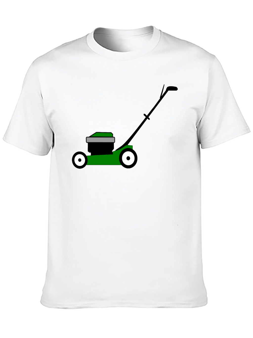 Lawn Mower Graphic Tee - Black Cotton T-Shirt