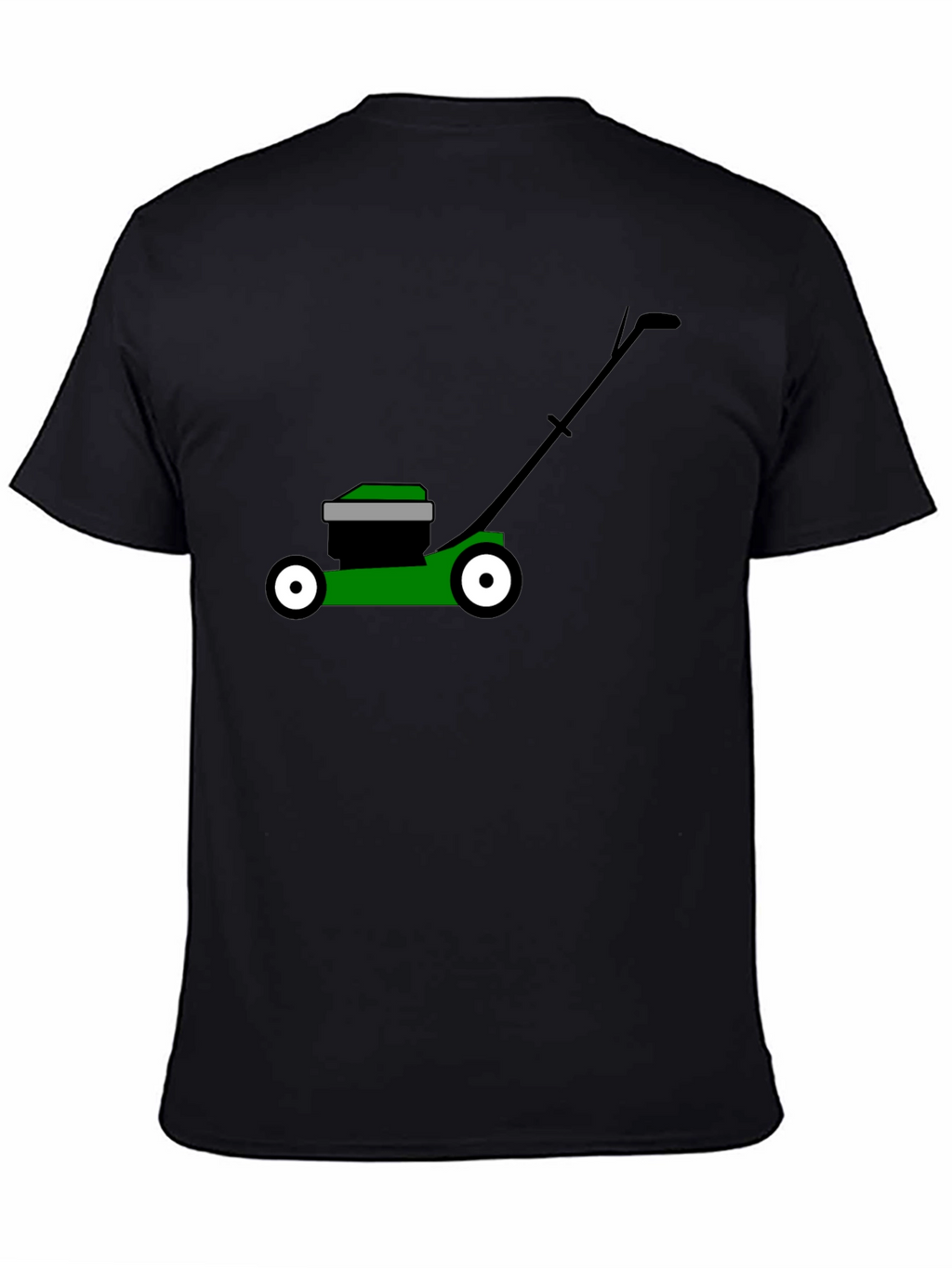 Lawn Mower Graphic Tee - Black Cotton T-Shirt