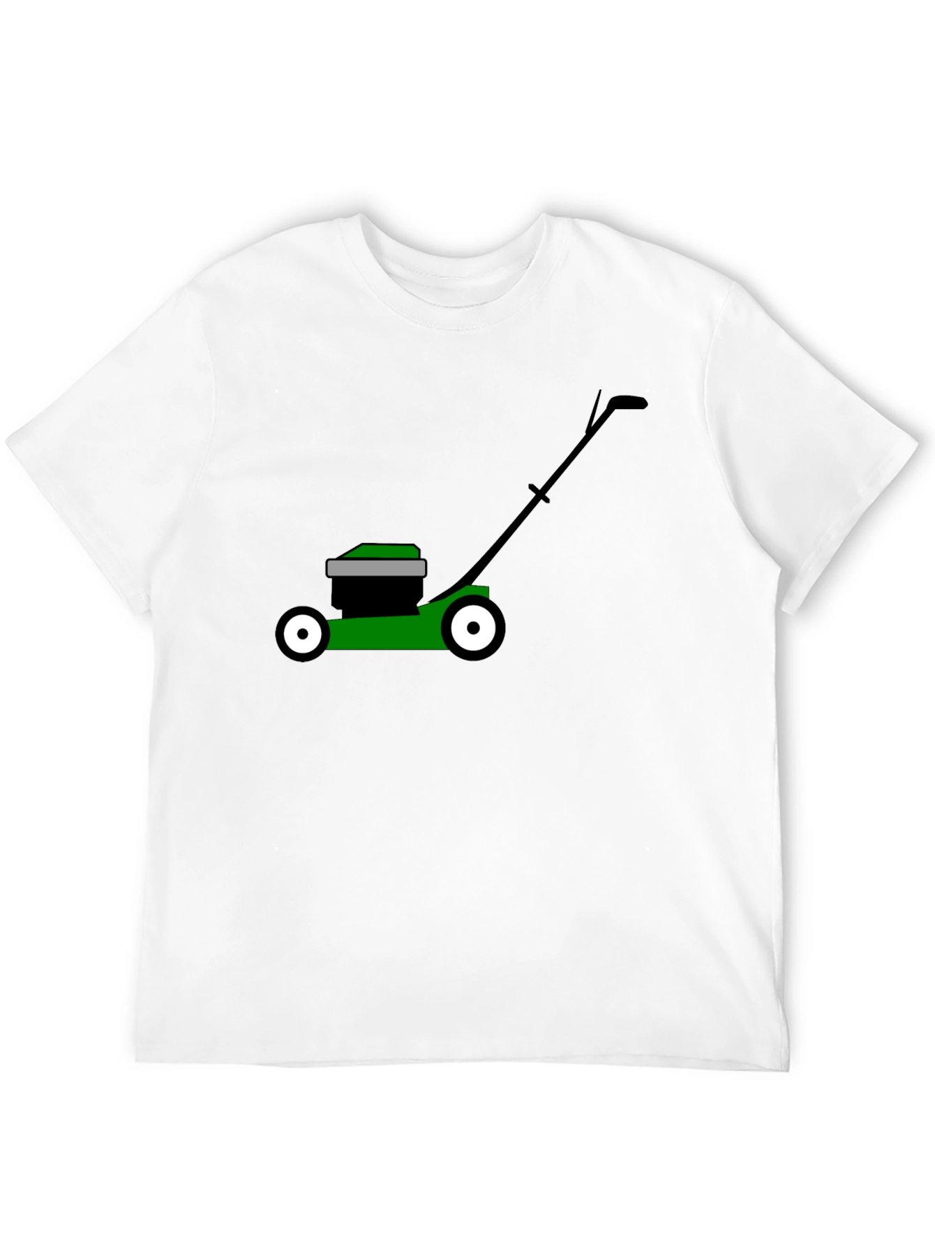 Lawn Mower Graphic Tee - Black Cotton T-Shirt
