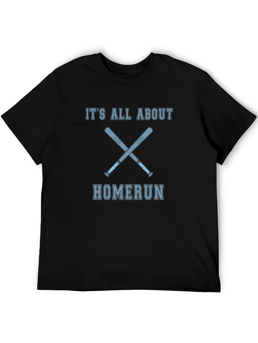 Homerun Baseball T-Shirt - Black Cotton Tee