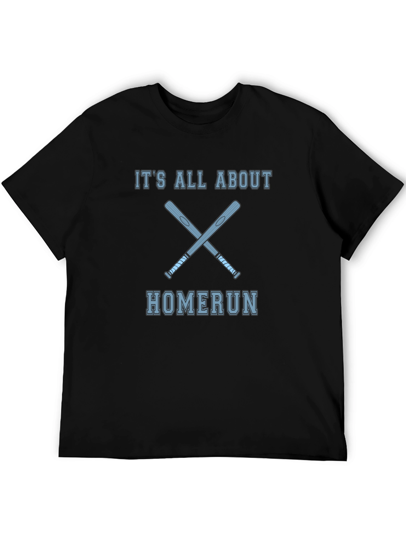 Homerun Baseball T-Shirt - Black Cotton Tee