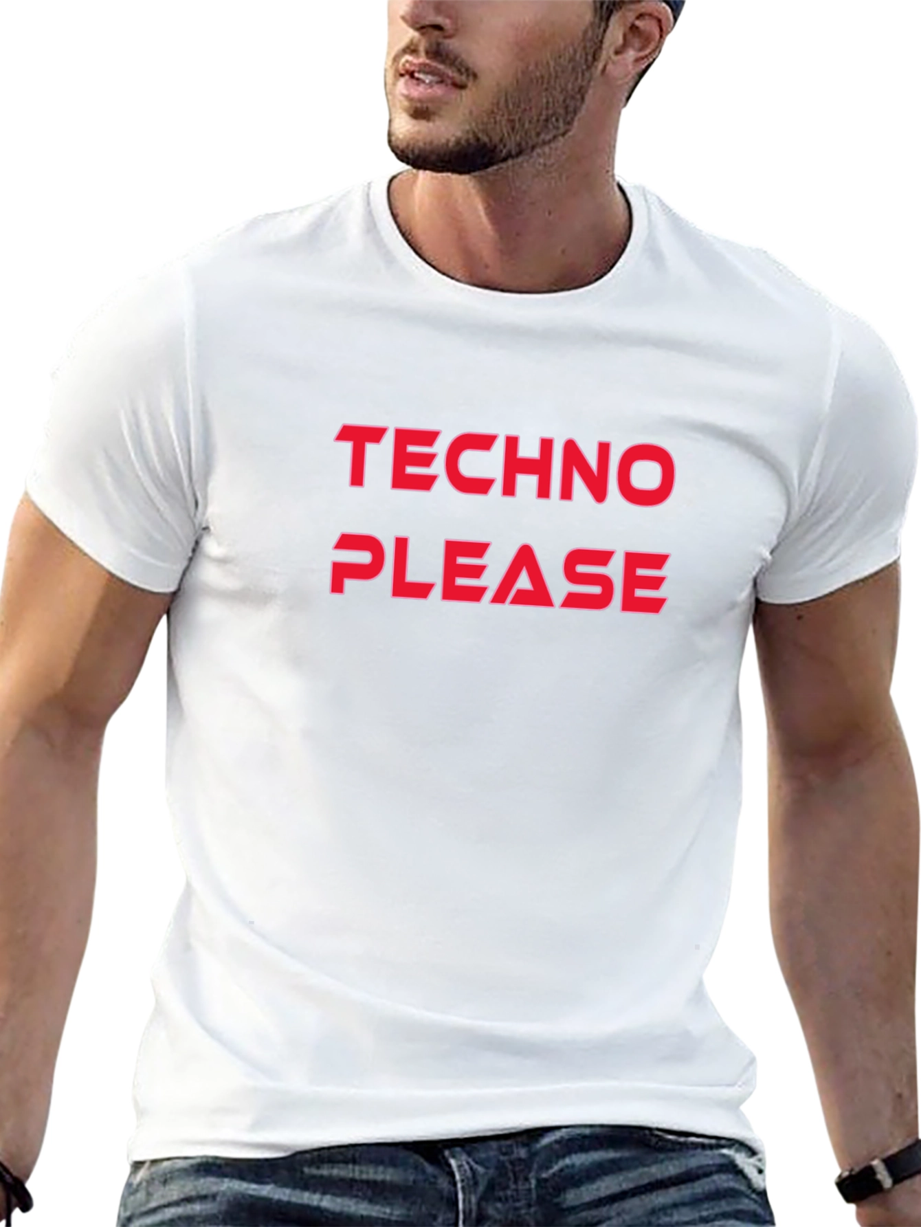 Techno Please Graphic T-Shirt