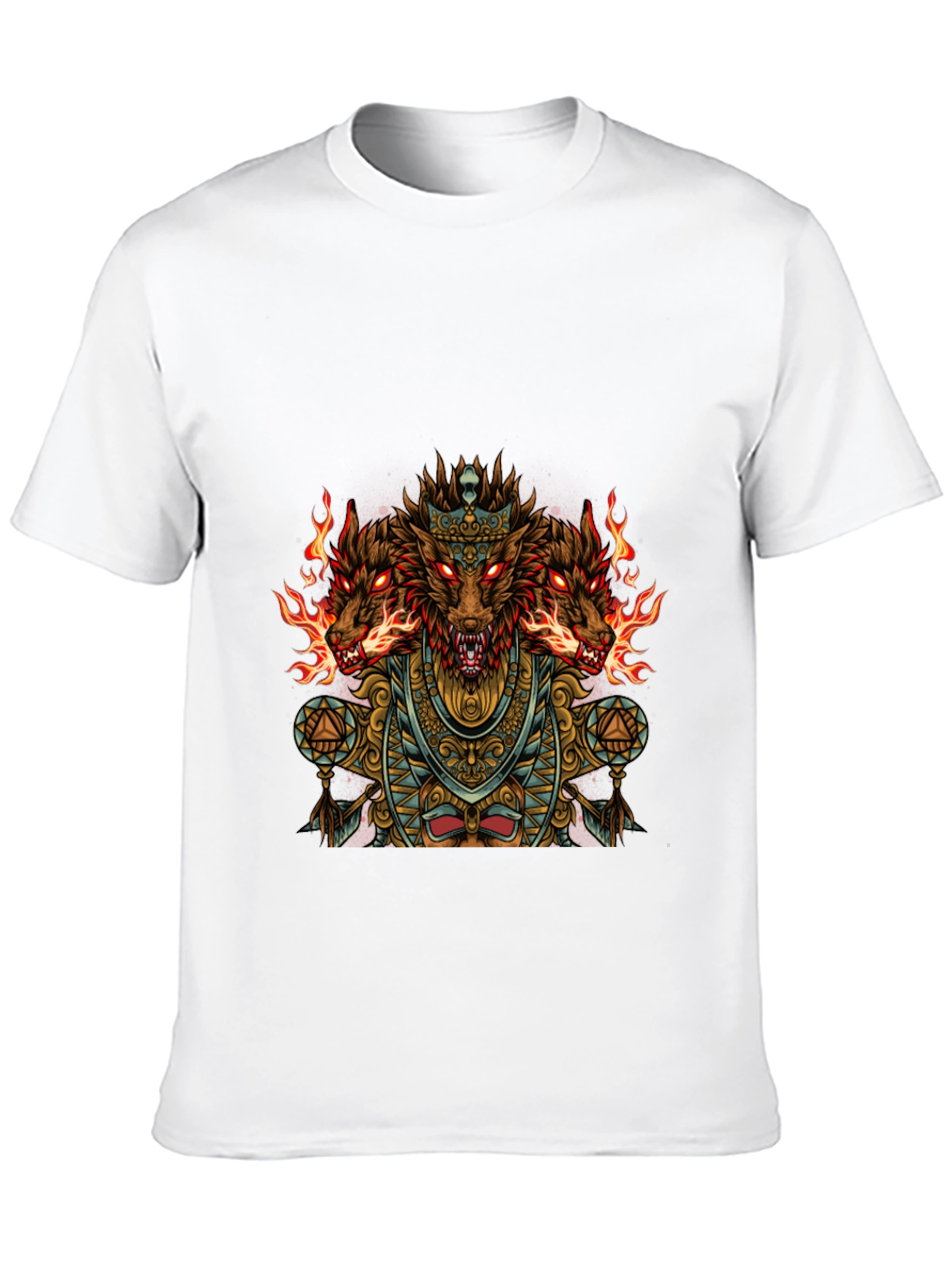 Three-Headed Dog Graphic Black T-Shirt