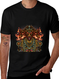 Three-Headed Dog Graphic Black T-Shirt
