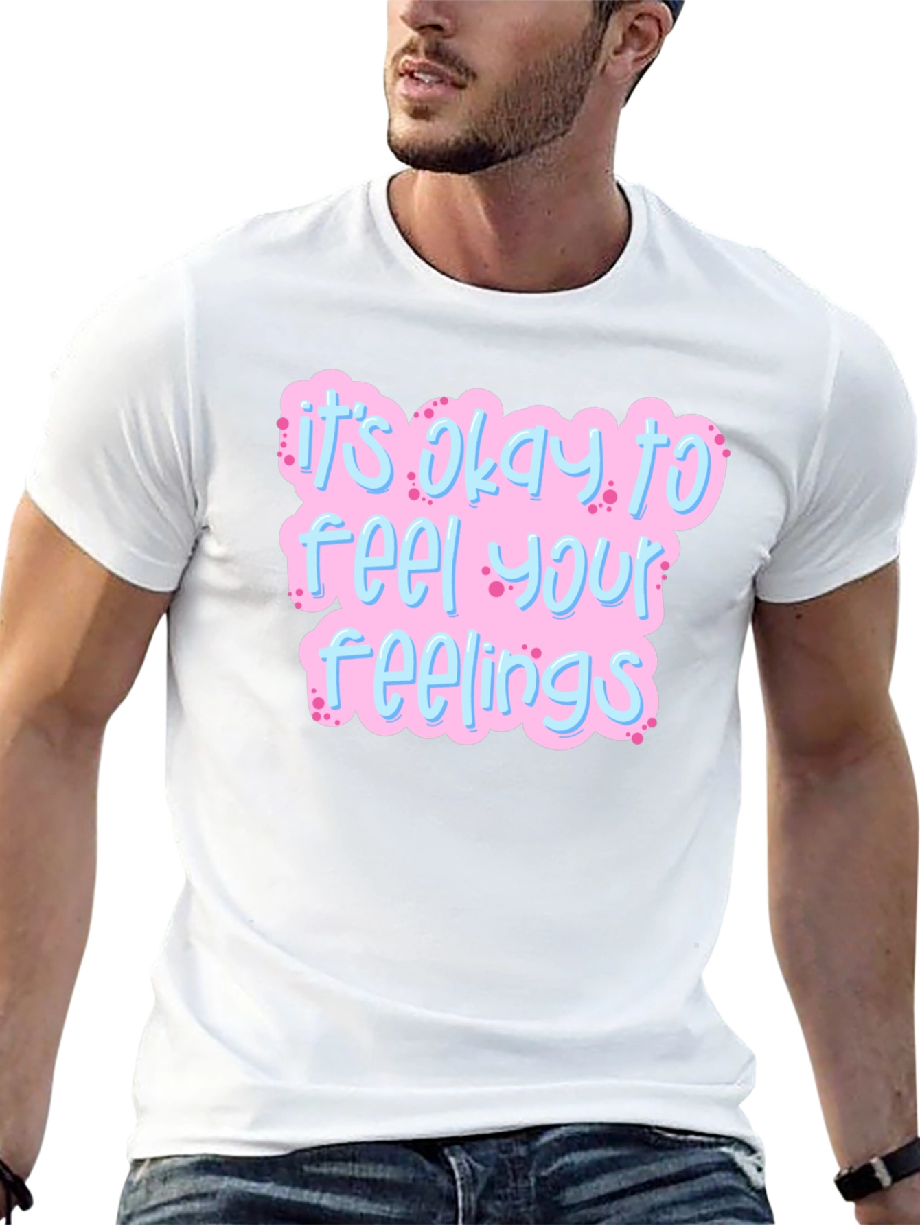 Its Okay to Feel Your Feelings Black Graphic Tee