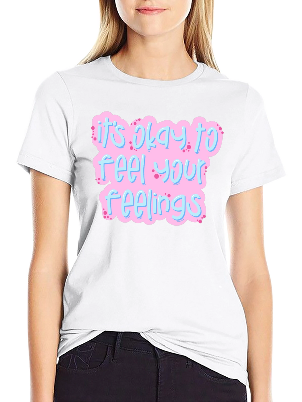 Its Okay to Feel Your Feelings Black Graphic Tee