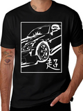 Black Car Graphic Tee - JDM Style