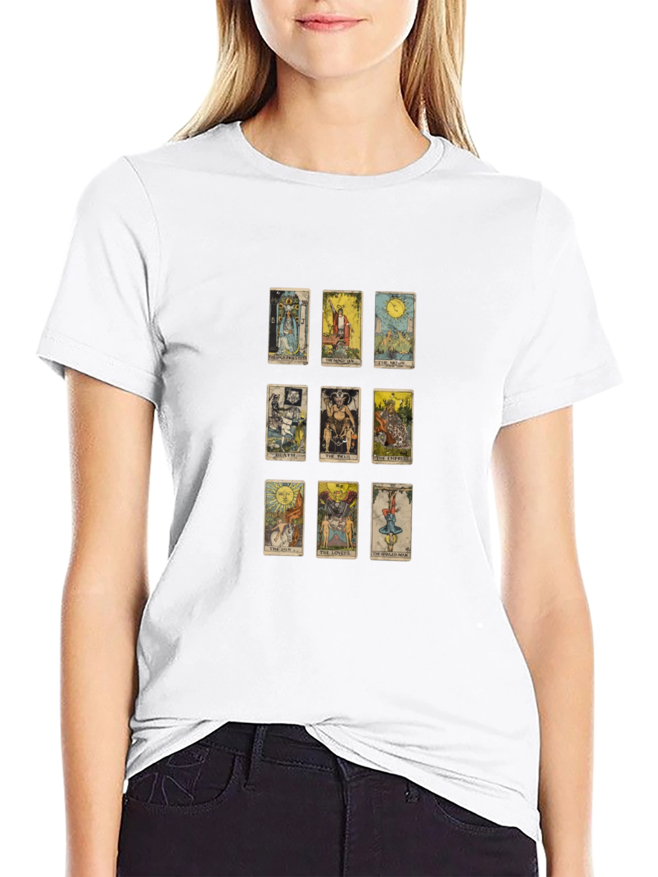 Tarot Card Graphic Tee - Mystical Design