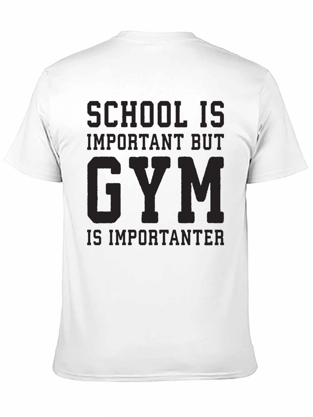 Gym is Importanter Black Graphic Tee
