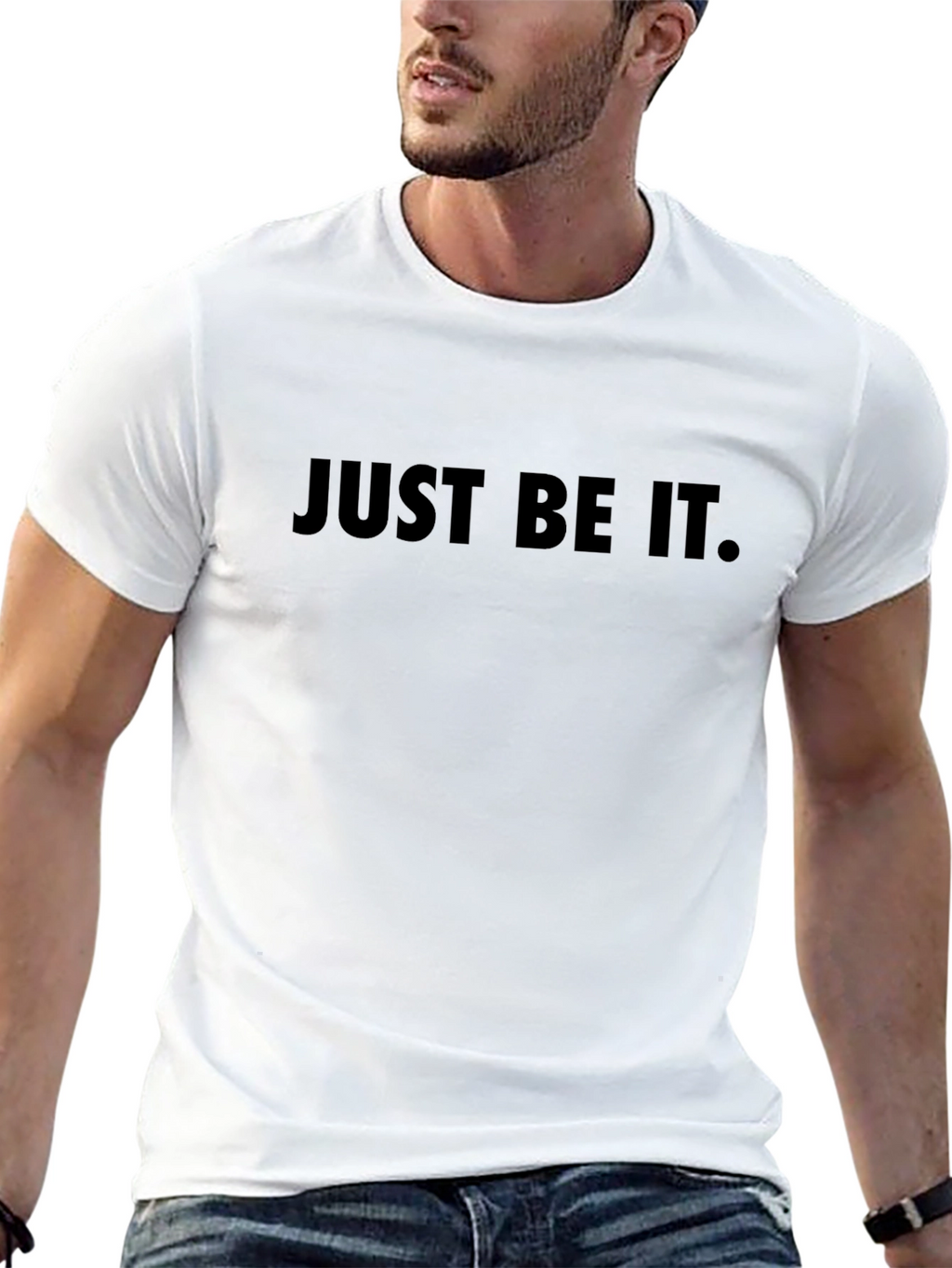 Just Be It Black Graphic Tee