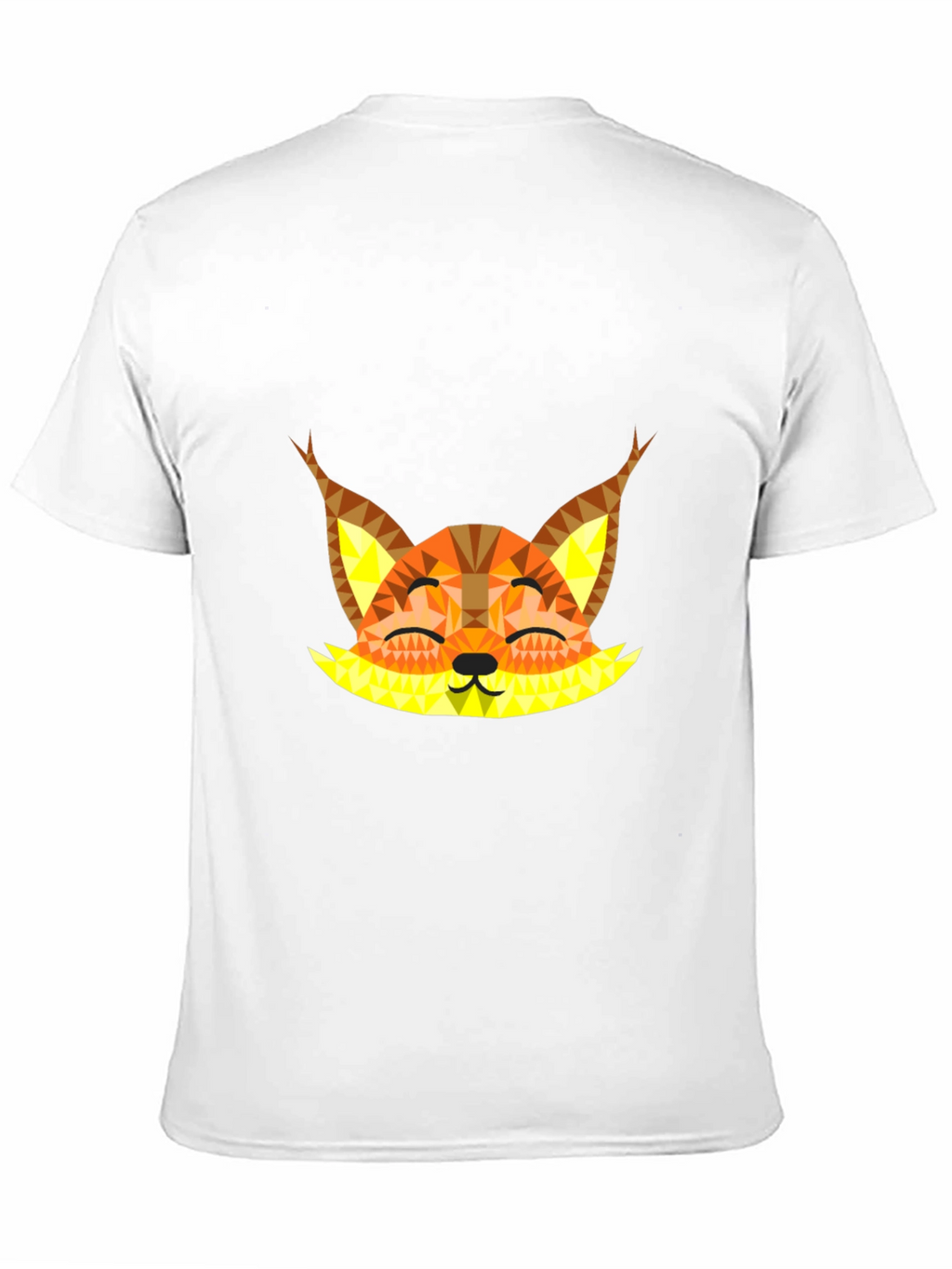 Geometric Fox Graphic Tee - Black Unisex T-Shirt