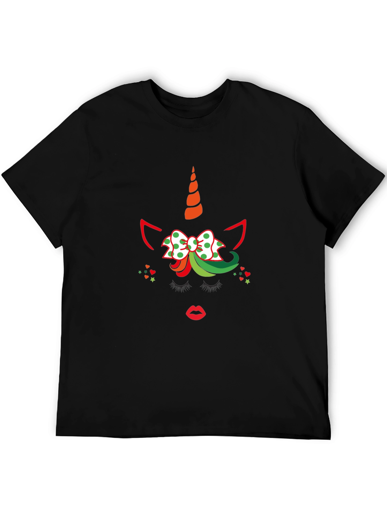 Festive Unicorn Graphic Tee - Holiday Style