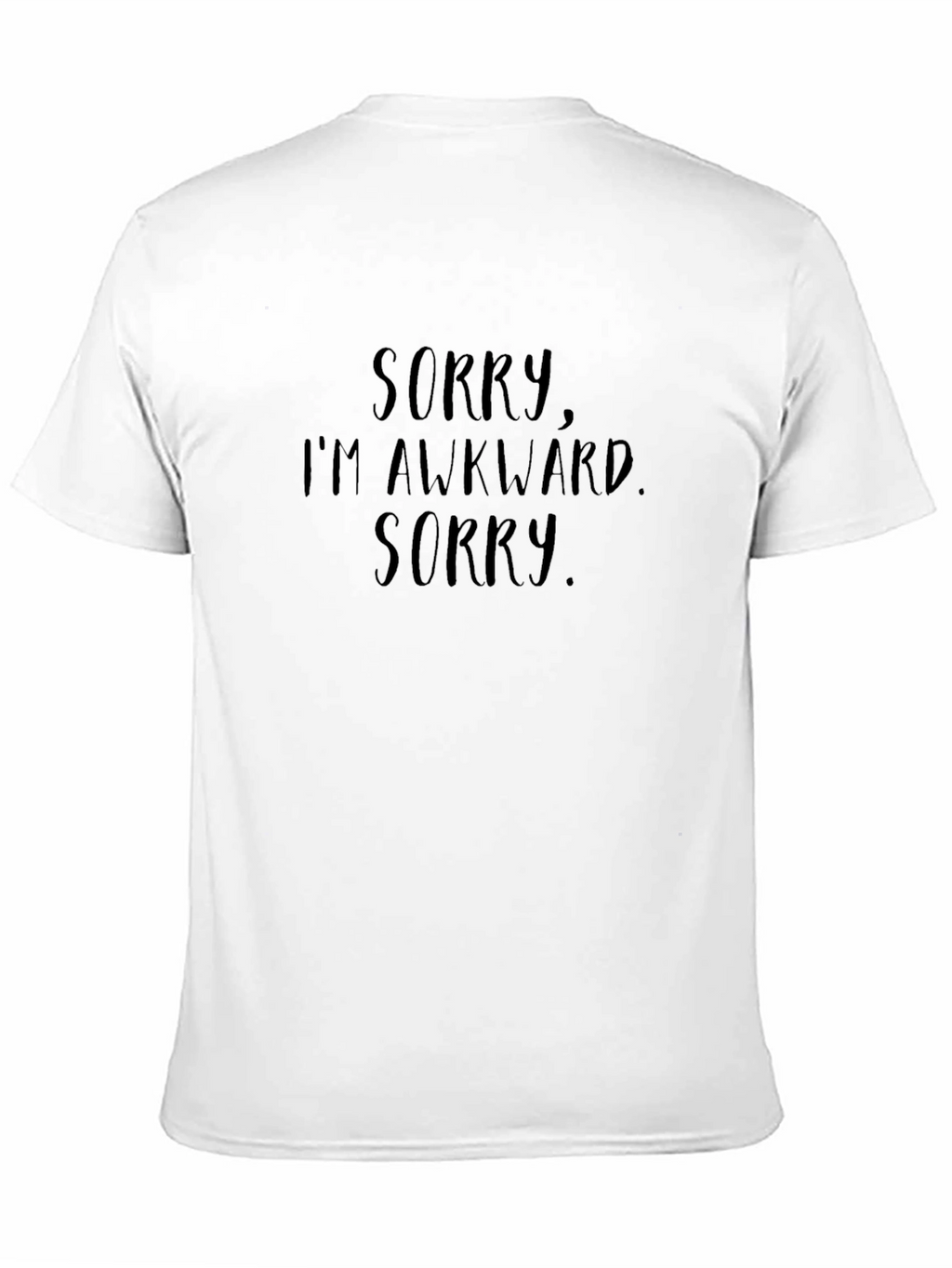 Awkward Statement Tee - Soft Black Cotton Blend