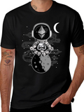 Ethereum Moon Meditation T-Shirt - Space Crypto Tee