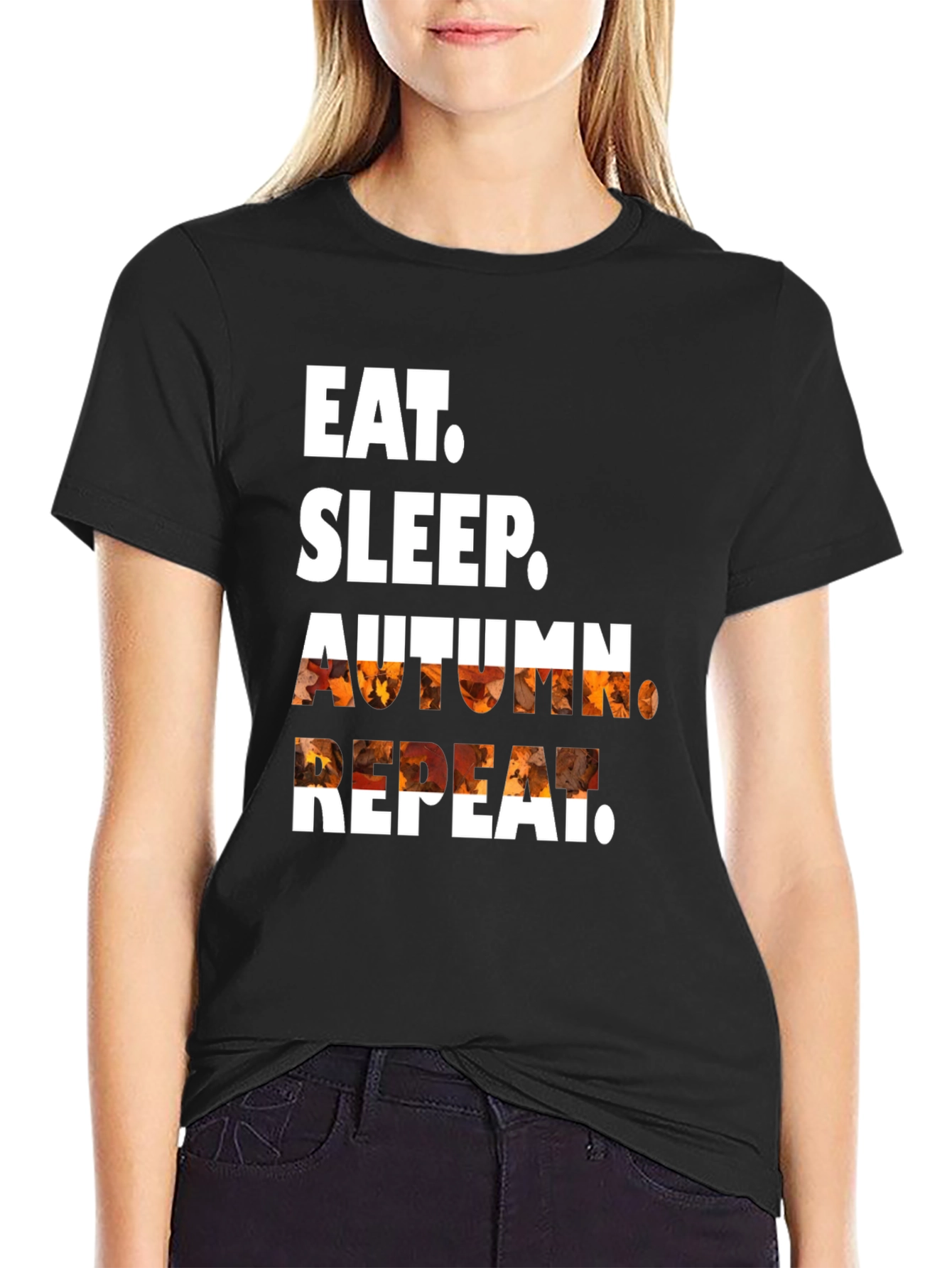 Eat Sleep Autumn Repeat Graphic Tee