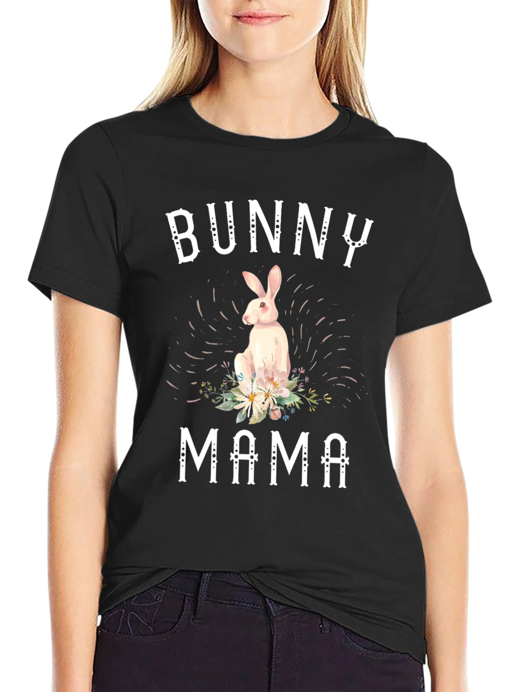 Bunny Mama Graphic Tee - Easter T-Shirt