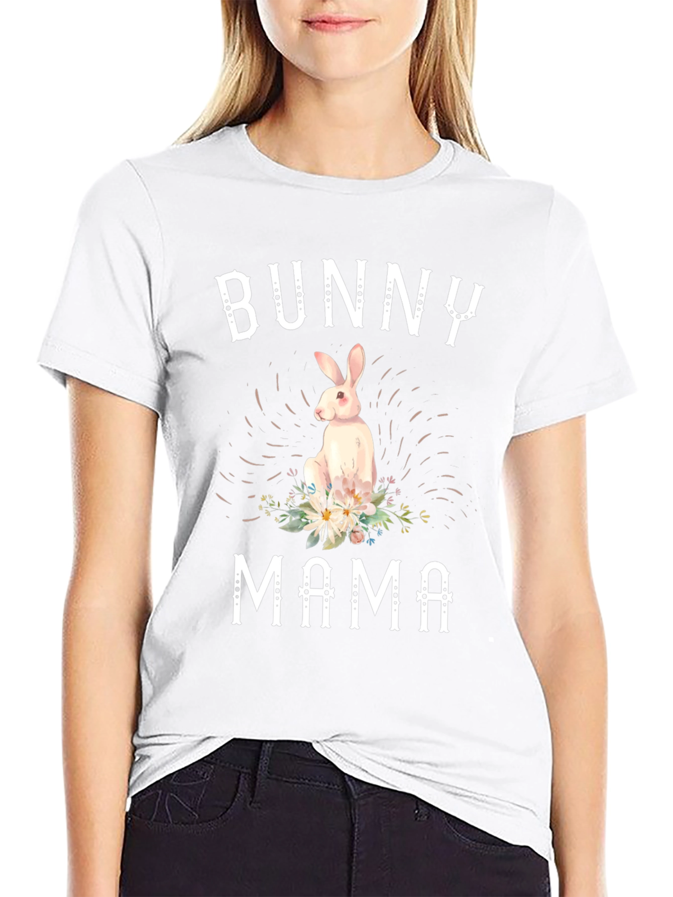 Bunny Mama Graphic Tee - Easter T-Shirt