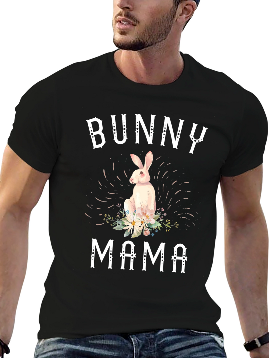 Bunny Mama Graphic Tee - Easter T-Shirt