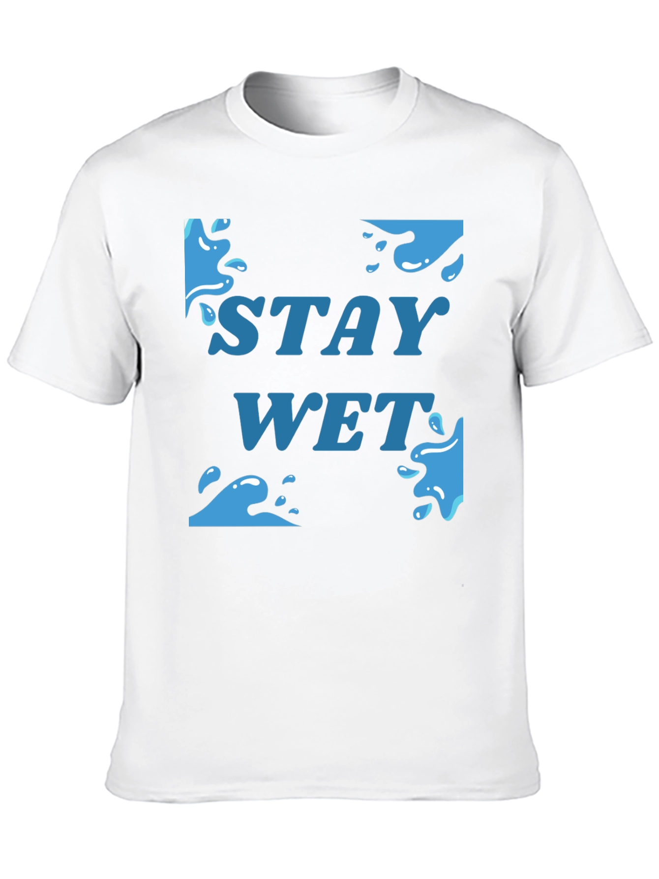 Stay Wet Graphic T-Shirt - Black Cotton Tee