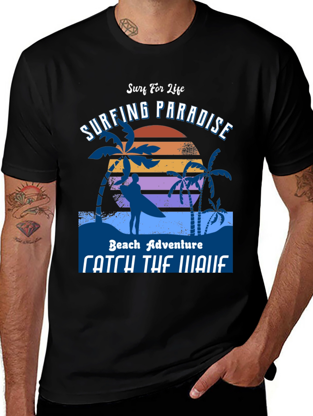 Surfing Paradise T-Shirt - Beach Adventure Style